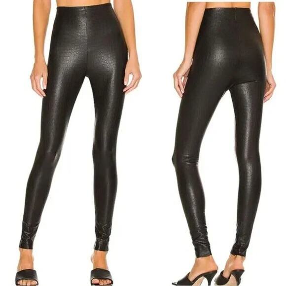 REVOLVE Commando Faux Leather Animal Croc Embossed Leggings High Waisted Small - Picture 1 of 6
